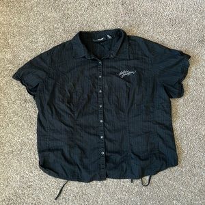 harley davidson lace up button up